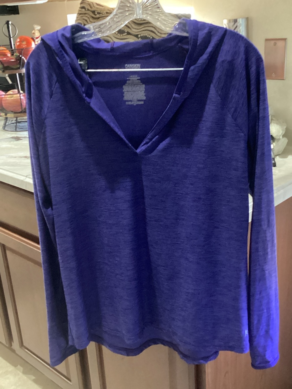 Danskin Now Women's Hooded Long-Sleeve Top - Purple